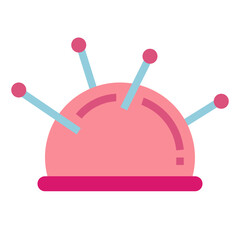 pin cushion flat icon style