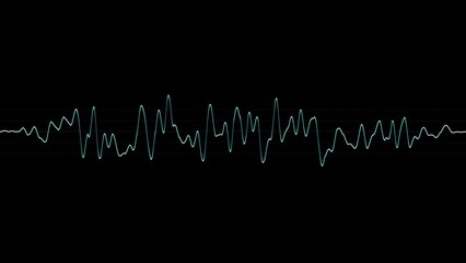 Green heartbeat pulse graphic line on black background. cardiology concept pulse diagram. 3D rendering