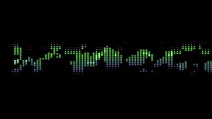 Sound wave isolated on black background. Line digital sound wave equalizer. Audio technology circle concept and design under the concept of dark emphasize simplicity. 3D rendering