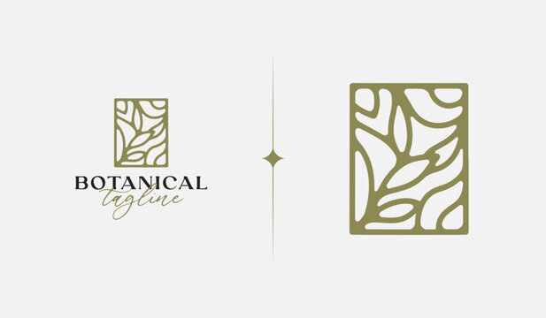 Leaf Flower Tree monoline. Universal creative premium symbol. Vector sign icon logo template. Vector illustration