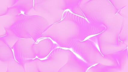 Gentle pink waves, soothing 3D. Festive background. Peace and tranquility. Copy space for greet Mother Day, Father Day, Valentine's Day, Declaration of Love. 3D render