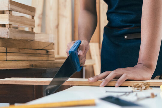 DIY woodwork and furniture making concept.