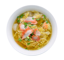 Wonton Noodle Soup on transparent png