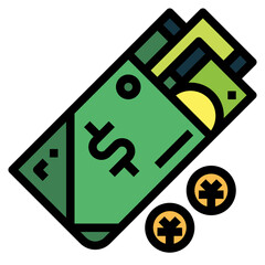 passbook filled outline icon style