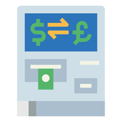 exchange machine flat icon style