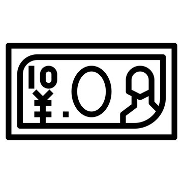 recommend clip art: yen line icon style