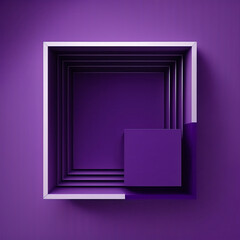 Arrière plan géométrique 3d, violet - Générative IA