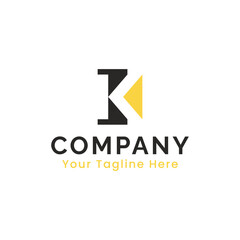 K direction logo design vector illustration
