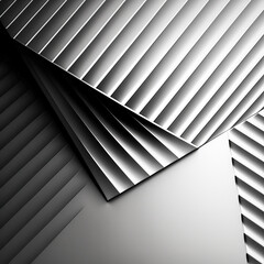 Obraz premium Arrière plan géométrique 3d gris et blanc - Générative IA