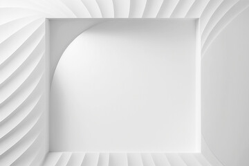 Arrière plan géométrique 3d blanc - Générative IA