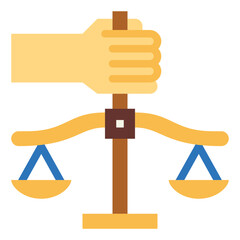 law flat icon style
