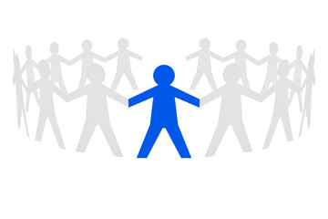 PNG, trasparente. Girotondo di ragazzi. Leader in evidenza..