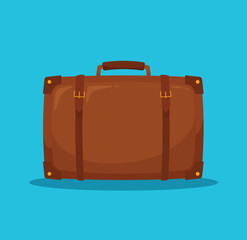 luggage suitcase isolate travel symbol vector illustration