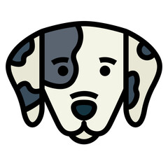 Dalmatian filled outline icon style
