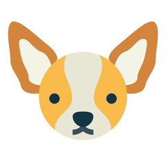 Chihuahua flat icon style