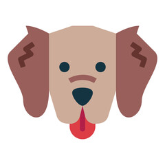 Golden Retriever flat icon style
