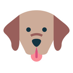 Labrador Retriever flat icon style