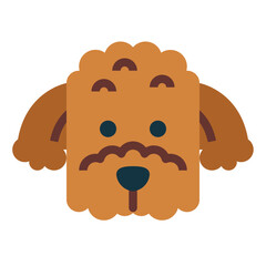Poodle flat icon style