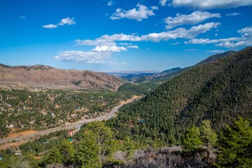 Fototapeta na wymiar An overlooking view in Colorado Springs, Colorado