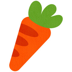 Carrot Graphic with Paper Texture