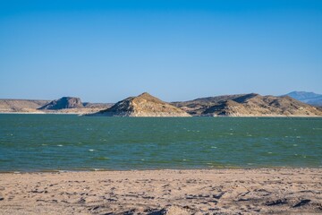 An overlooking view in Elephant Butte, New Mexico