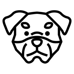 Rottweiler line icon style