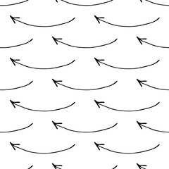 Seamless pattern with black pencil brushstrokes