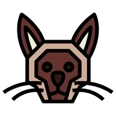 Burmese Cat filled outline icon style