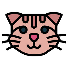 Munchkin Cat filled outline icon style