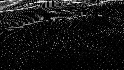 Metaverse Mix Digital flow seamless wave abstract dots stream 4K background loop 