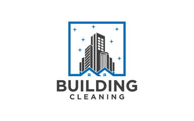 House Building Cleaning Service Business. logo design templates