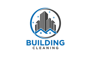 House Building Cleaning Service Business. logo design templates