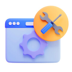 website repair 3D Icon