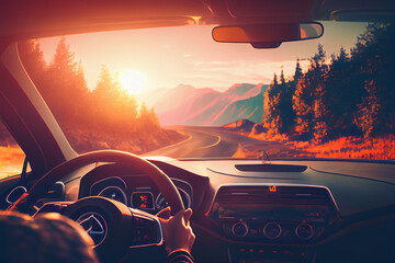 Die Welt im Vorbeifahren: Perspektive aus dem Auto - Generative Ai