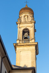 Fototapeta na wymiar View of bell tower in Verona, Italy