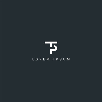 Minimal creative unique letter TP PT logo monogram icon design vector element.