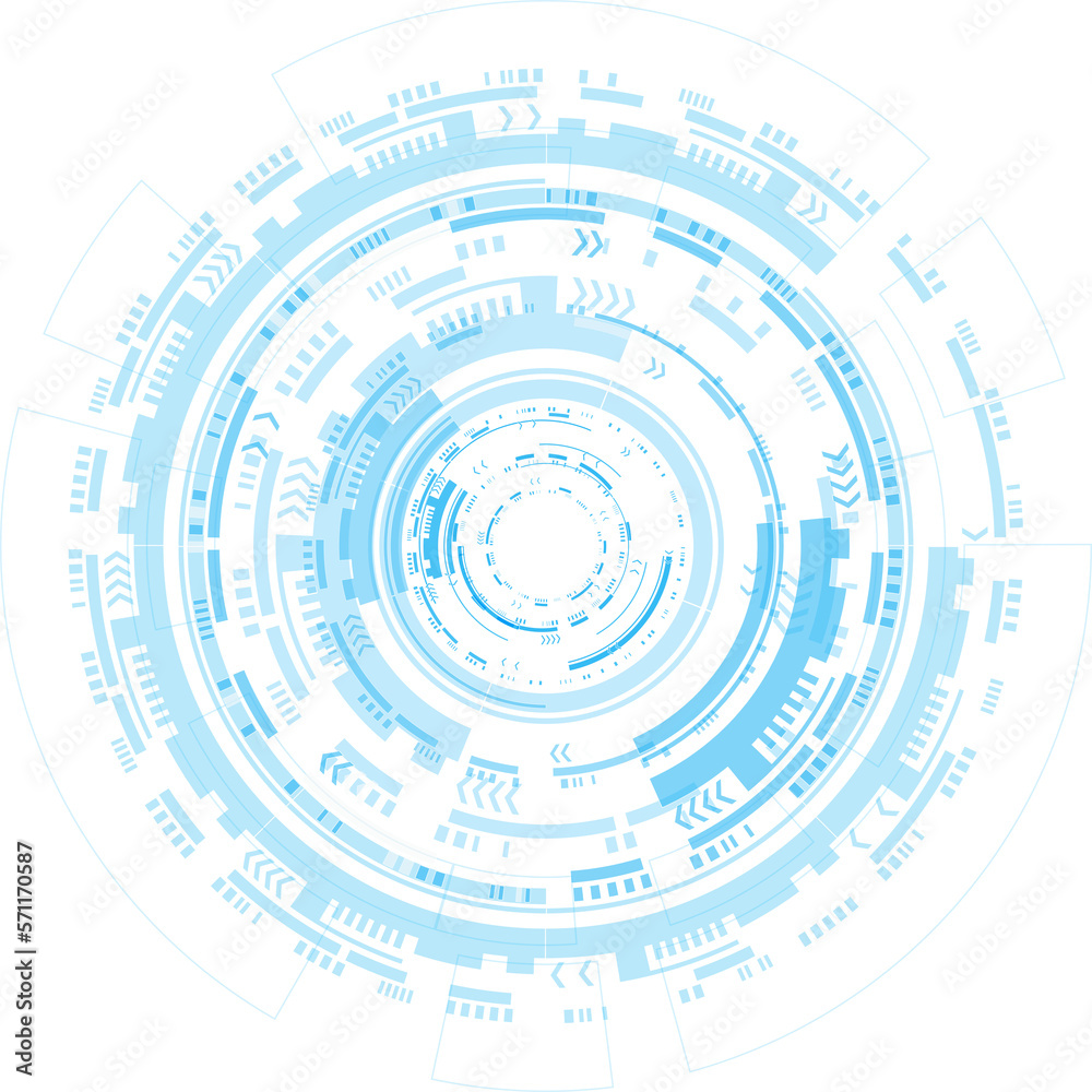 Poster abstract blue computer technology background with circuit board and circle tech.illustration for ele