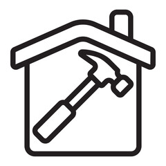 house repair line icon