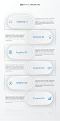 Timeline infographic design with circle for business template. Vector 6 steps.	
