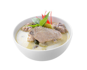 Beef or chicken green curry on transparent png