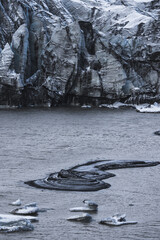 glacier textures from aerial view