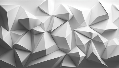 Obraz premium White low poly 3D background texture. Generative AI