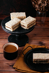 homemade shortbread pastry with jam