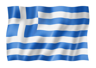 Greek flag isolated on white