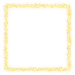 Golden luxury frame with transparent background