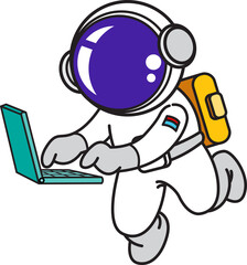 Cute Astronaut Cartoon , illustration