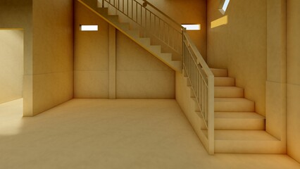 room with stair liminal space