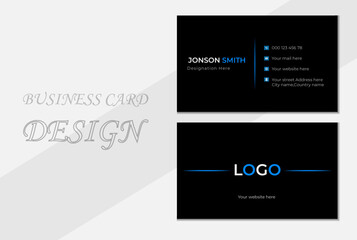 Modern Business Card. Luxury Business Card. Creative and Clean Business Card Template.
