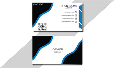 Modern presentation card with company log ,Creative and Clean Business Card Template, Vector illustration.