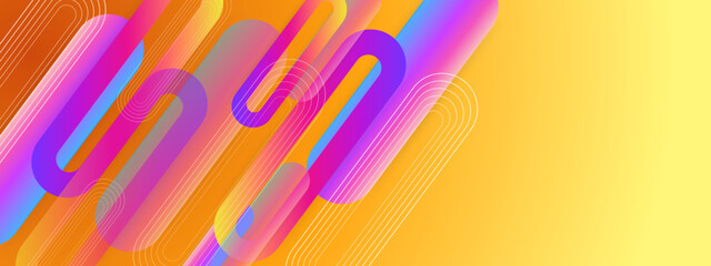 Modern style abstract background blue, yellow and white colors. Trendy geometric abstract design.